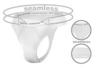 Majtki męskie - Sesto Senso, Stringi męskie bezszwowe, białe, rozmiar L/XL - miniaturka - grafika 1
