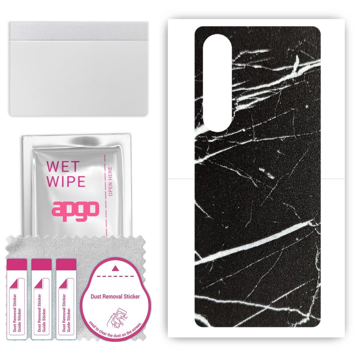 Folia naklejka skórka strukturalna na TYŁ do Sony Xperia 1 V - Marmur Ciemny - apgo SKINS