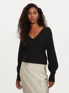 Swetry damskie - Morgan Sweter 242-MPANDA Czarny Regular Fit - miniaturka - grafika 1
