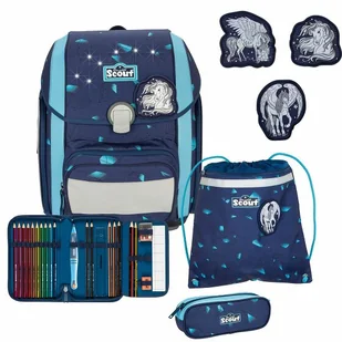 Scout Genius LED zestaw tornistra szkolnego 4szt. pegasus - Zestawy szkolne - miniaturka - grafika 1