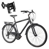 Rowery - Rower trekkingowy INDIANA X-Road 1.0 M17 28 cali (NT-210DG) męski Czarny - miniaturka - grafika 1