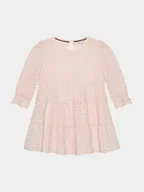 Sukienki i spódniczki dla dziewczynek - Tommy Hilfiger Sukienka codzienna Broderie Anglaise KG0KG07779 M Różowy Regular Fit - miniaturka - grafika 1