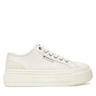 Sneakersy damskie - Sneakersy Tommy Jeans Tjw Foxing Flatform Lc EN0EN02736 Biały - miniaturka - grafika 1