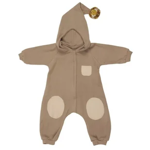 Hi Little One kombinezon całoroczny z kapturem TOG 2,0 OverSize BOHO Caffe Latte roz S Pom Pom - Kombinezony dla dzieci - miniaturka - grafika 1