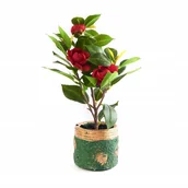 Sztuczne kwiaty - Kwiatek W Doniczce Drzewko Ozdobne Różne Kolory - miniaturka - grafika 1