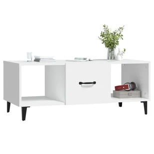 Lumarko Stolik kawowy, biały, 102x50x40 cm, materiał drewnopochodny - Ławy i stoliki kawowe - miniaturka - grafika 5