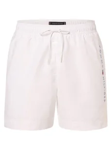 Tommy Hilfiger Męskie spodenki kąpielowe Mężczyźni biały jednolity, XL - Spodenki męskie - miniaturka - grafika 1