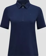 Koszulki i topy damskie - Koszulka PEAK PERFORMANCE W Comfort Zip Polo niebieski - S - miniaturka - grafika 1