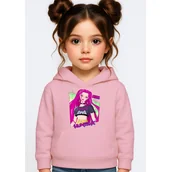 Bluzy dla dziewczynek - BLUZA DZIECIĘCA HUNTRIX MIRA KPOP 122-128 Z KAPTUREM BAWEŁNIANA JAKOŚĆ - miniaturka - grafika 1