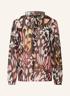 Marc Cain Bluzka Z Wolantami schwarz - Bluzki damskie - miniaturka - grafika 1