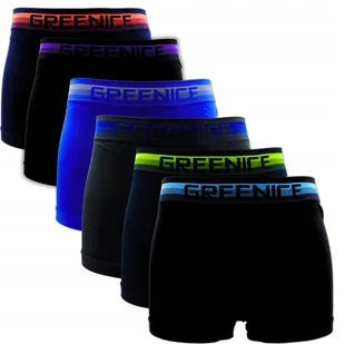 6x BOKSERKI MĘSKIE BAWEŁNA 70% MAJTKI BEZSZWOWE ELASTYCZNE GREENICE XL/XXL - Majtki męskie 6x BOKSERKI MĘSKIE BAWEŁNA 70% MAJTKI BEZSZWOWE ELASTYCZNE GREENICE XL/XXL - Majtki męskie - miniaturka - grafika 1