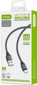 Kable USB - D-Fruit cable USB-A - USB-C 1m, grey (DF441C) - miniaturka - grafika 1