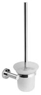 Akcesoria do wc - Sapho X-Round - Szczotka do WC ścienna z uchwytem, szkło mleczne/chrom XR323 - miniaturka - grafika 1