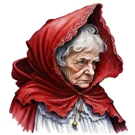 Pasmanteria - Naprasowanka Czerwony kapturek babcia 2 - miniaturka - grafika 1