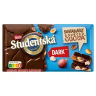 Czekolada - Nestlé Studentská Czekolada deserowa z orzechami ziemnymi żelkami i rodzynkami 170 g - miniaturka - grafika 1