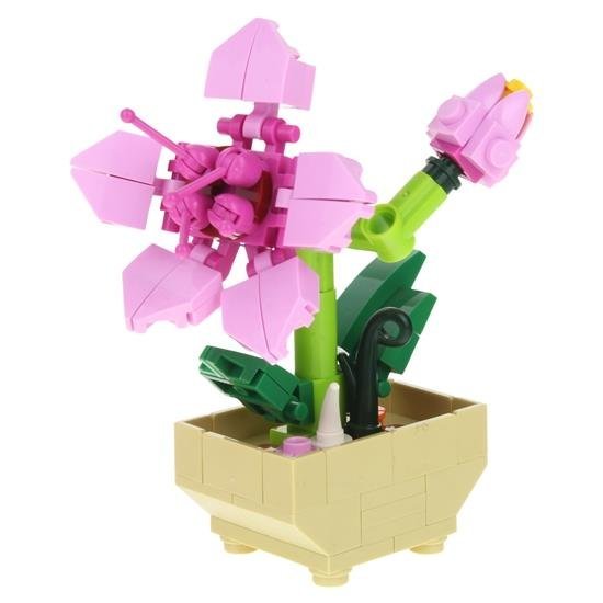 Klocki Konstrukcyjne Kwiaty w Doniczce do Budowania - Kwiat Brzoskwini