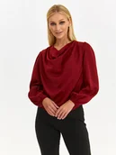 Bluzki damskie - Bluzka damska bluzka długi rękaw bordowa - SBD1495BO o luźnym kroju, z długim rękawem - TOP SECRET - Odzieżowy sklep internetowy TOP SECRET - miniaturka - grafika 1
