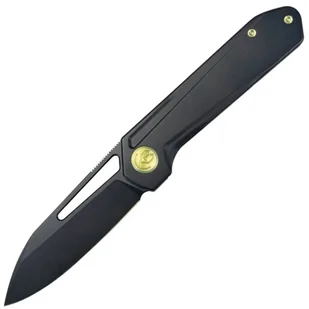 Kubey Royal Frame Lock EDC Nóż Kieszonkowy Front Flipper Czarny Rękojeść z Tytanu 6AL4V KB321O - Noże - miniaturka - grafika 1