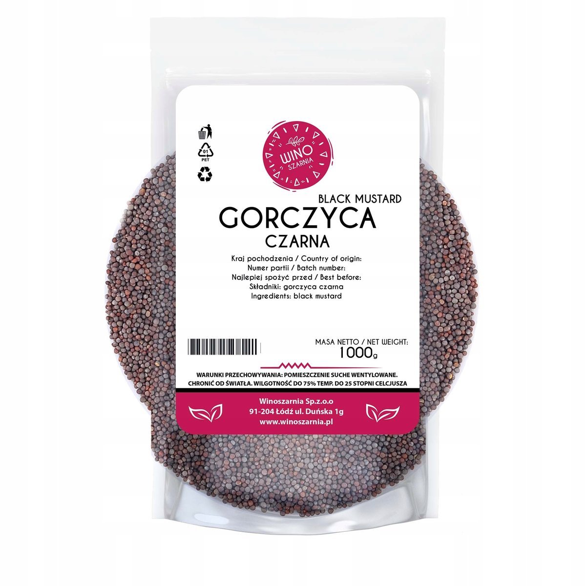 Gorczyca Czarna ziarno gorczycy czarnej - 1kg