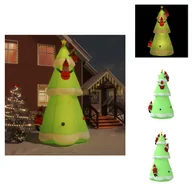 Choinki - vidaXL Nadmuchiwana choinka z diodami LED 500 cm - lampki choinkowe - miniaturka - grafika 1