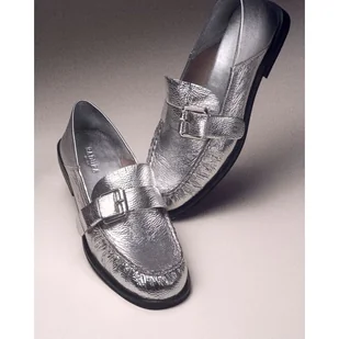 Mokasyny Badura CAMELLIA-V1792-255 Srebrny - Mokasyny damskie - miniaturka - grafika 1