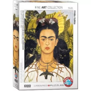 Eurographics Puzzle 1000 elementów. Autoportret z kolibrem, Frida Kahlo - Puzzle - miniaturka - grafika 2