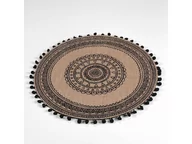Obrusy i serwetki - Douceur PODKŁADKA TASSEL - Renata CZARNA ŚR. 38 3574387904031 - miniaturka - grafika 1