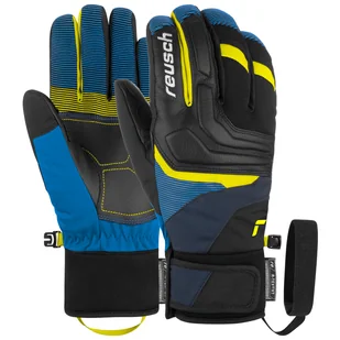 Rękawice narciarskie Reusch Strike R-TEX XT 7800 czarno-żółto-niebieski - Rękawice narciarskie - miniaturka - grafika 1
