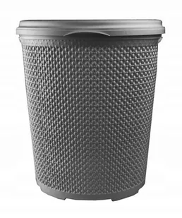 Kosz Na Pranie Antracyt Plastikowy 45 L Flexy - Kosze na bieliznę - miniaturka - grafika 1