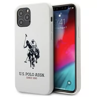 Etui i futerały do telefonów - U.s. polo assn US Polo USHCP12LSLHRWH iPhone 12 Pro Max 6,7" biały/white Silicone Collection - miniaturka - grafika 1
