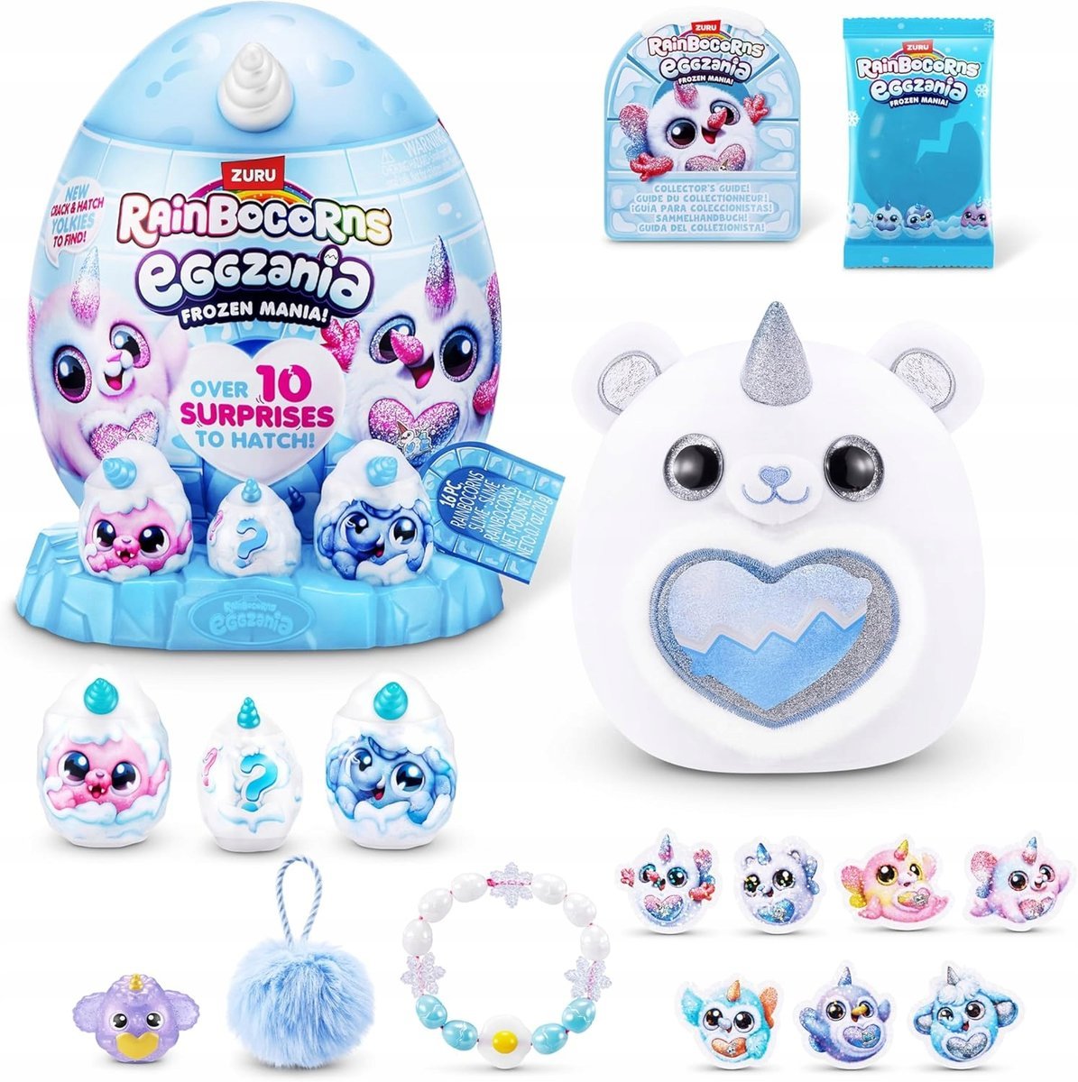 ZURU Rainbocorns Eggzania Frozen Mania z pluszowym niedźwiedziem polarnym