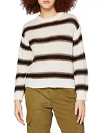 Swetry damskie - SPARKZ COPENHAGEN Damski sweter z dzianiny w paski Anni, Off-White, L - miniaturka - grafika 1