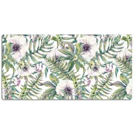 Podkładki na biurko - Podkładka mata ochrona biurka Białe kwiaty 120x60cm, Dywanomat - miniaturka - grafika 1