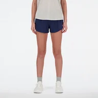 Spodnie sportowe damskie - Spodenki damskie New Balance WS41286NNY granatowe - miniaturka - grafika 1