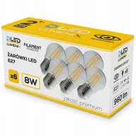 Żarówki LED - 6x Żarówka E27 Led Filament Edison Ozdobna Kulka 960lm 8W Ciepła - miniaturka - grafika 1