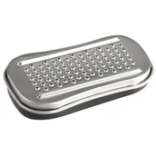 Siekacze tarki i szatkownice - Fackelmann 45430 tarka muszkatołowy "Basic", ze stali nierdzewnej, srebrny/przezroczysty, 9,2 x 5,4 x 2 cm 45430 - miniaturka - grafika 1