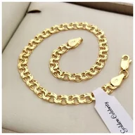 Bransolety męskie - Elegancka Męska Bransoletka Złota Garibaldi 20 Cm 925/585 Prezent Dla Niego - miniaturka - grafika 1