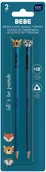 Ołówki - Bebe Kids. Ołówki ze zwierzątkami 2sztuki. Friends Boy - miniaturka - grafika 1