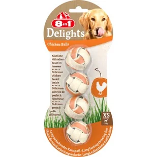 8in1 Delights Kulki do żucia z mięsem z kurczaka S 3x4 szt - Przysmaki dla psów - miniaturka - grafika 1