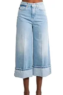 Spodnie damskie - PINKO Damskie spodnie Pamela 2 Palazzo PJ626 Denim V, F14_Ombra BLU, 25 - miniaturka - grafika 1