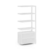 Inne meble biurowe - Przystawka do ścianki półkowej HOME OFFICE z szafką półkową, biała - miniaturka - grafika 1