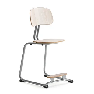 Krzesło szkolne YNGVE, płozy, srebrny, jesion, W 500 mm - Podnóżki, podpórki, podkładki Krzesło szkolne YNGVE, płozy, srebrny, jesion, W 500 mm - Podnóżki, podpórki, podkładki - miniaturka - grafika 1
