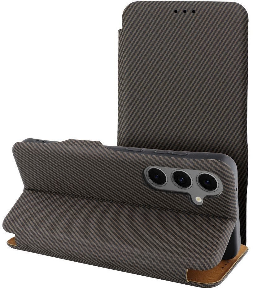 Kabura FOLIO Side Magnet kompatybilny z S-PEN do SAMSUNG S24 ULTRA brązowy