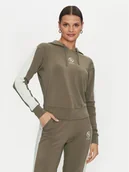 Bluzy damskie - Guess Bluza Elea V4YQ02 KCDN0 Khaki Relaxed Fit - miniaturka - grafika 1