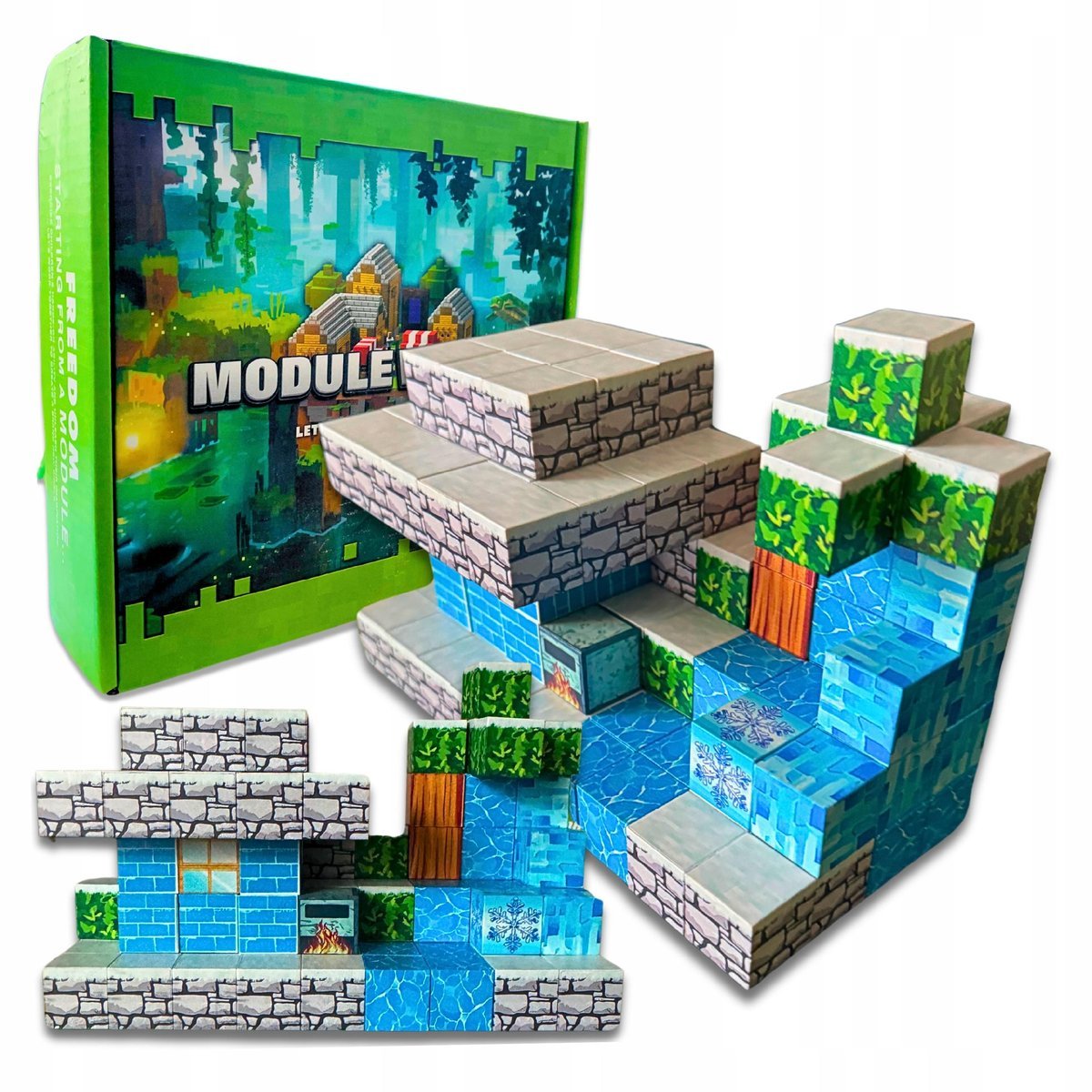 Zestaw Klocków Magnetycznych 110 el Piksele Bloki Na Magnes Module World