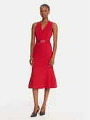 Sukienki - TWINSET Sukienka koktajlowa 252TP2606 Czerwony Slim Fit - miniaturka - grafika 1