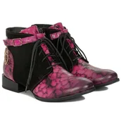 Botki damskie - Trzewiki damskie Maciejka 5743A-15/00-8 RÓŻ+CZARNY R.36 - miniaturka - grafika 1