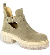 Botki damskie - Trzewiki Nessi 22220 Beż W - NESSI - miniaturka - grafika 1