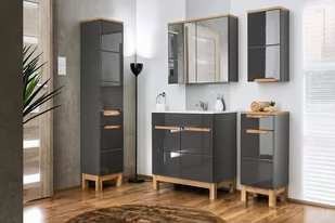 Zestaw mebli łazienkowych Bali szary 80 cm - Meble łazienkowe - miniaturka - grafika 1