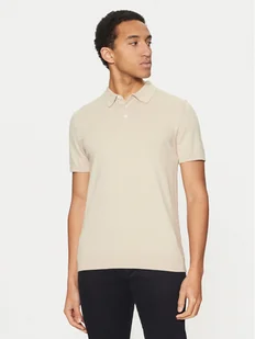 Selected Homme Polo 16092437 Beżowy Regular Fit - Swetry męskie - miniaturka - grafika 1